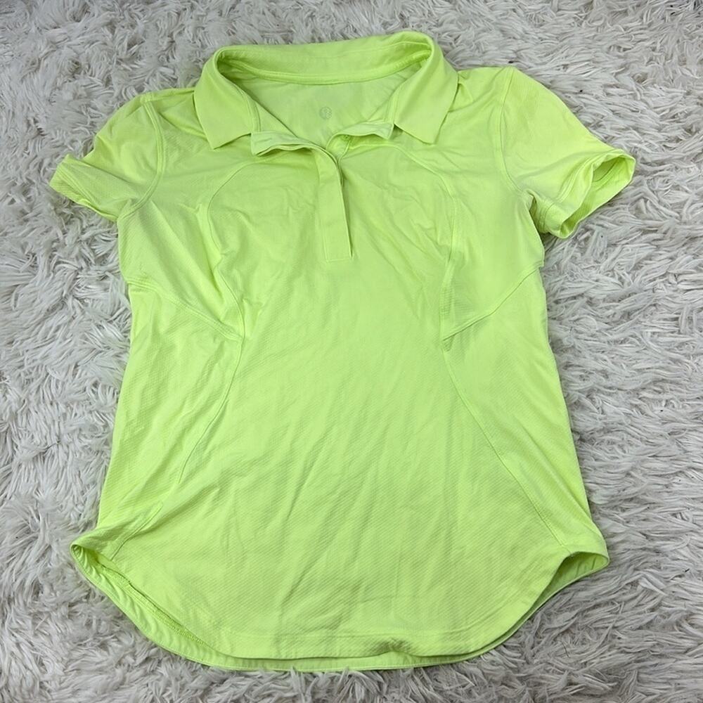 Lululemon Quick-Drying Short Sleeve Polo Shirt Electric Lemon